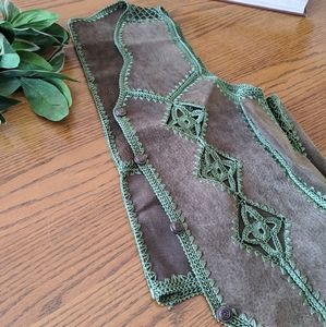 Vintage Brown Leather Vest